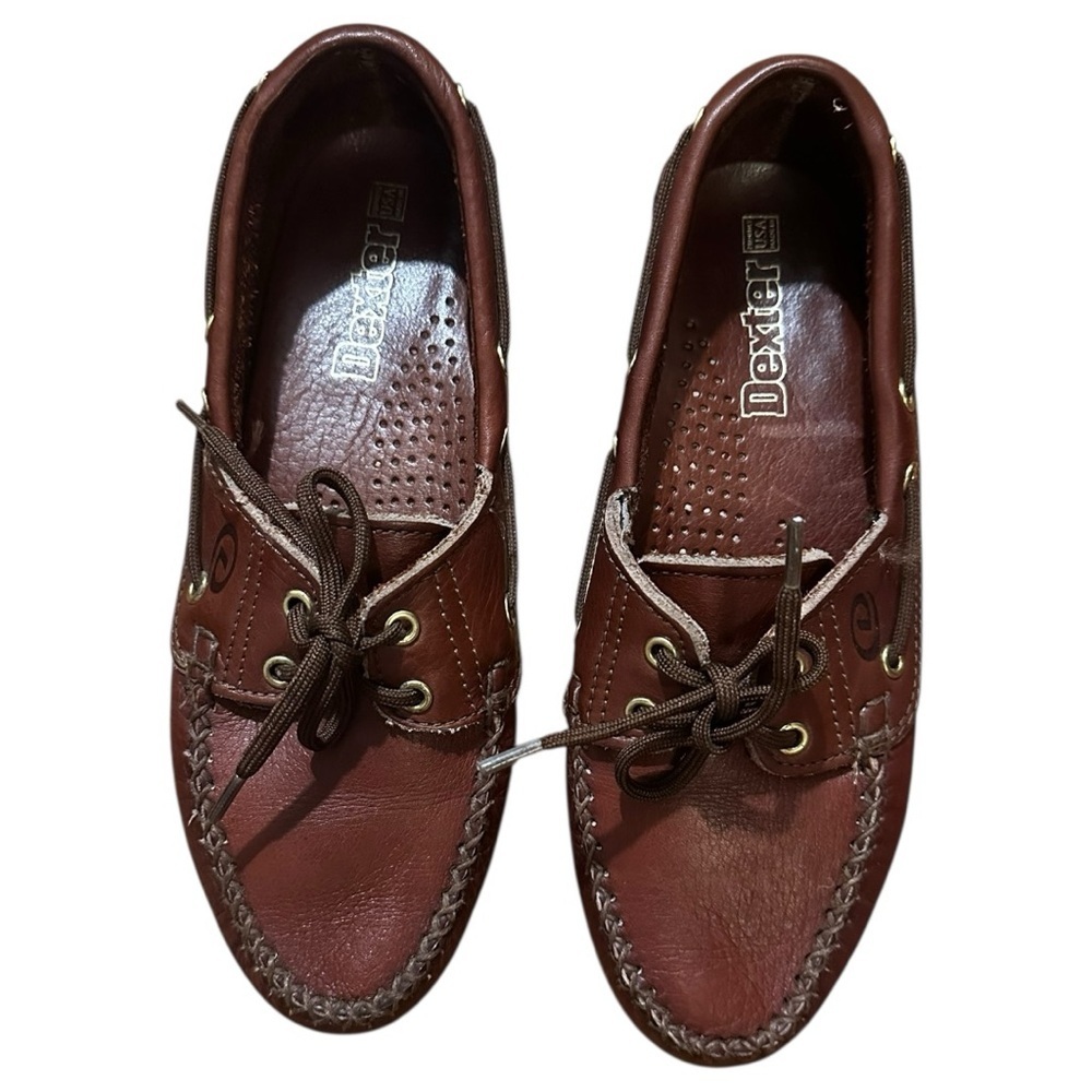 Dexter Women’s Rich Brown Leather Boat Shoes Size 7 Classic Elevated Style